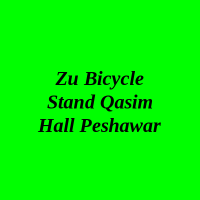 Zu Bicycle Stand Qasim Hall Peshawar